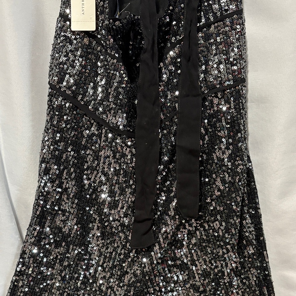 Maeve Glittering Black Sequin Jumpsuit XS263 - Picture 8 of 12